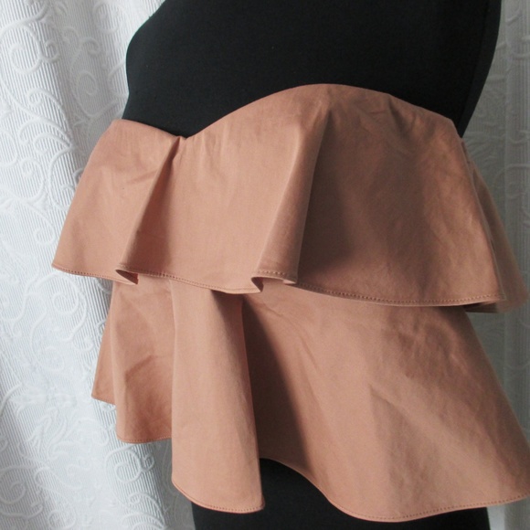 NEW $250 REBECCA TAYLOR nude tiered cami TOP 0 - Picture 2 of 5